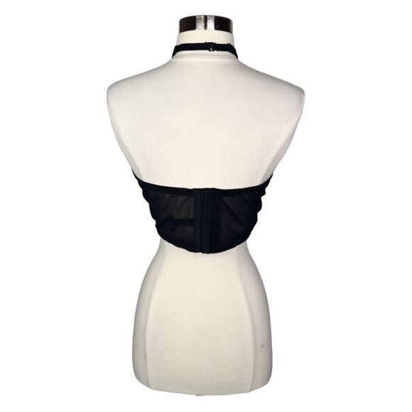 Torrid Floral Lace Mesh Halter Bralette Top - Size 0 (Large) - Picture 4 of 5